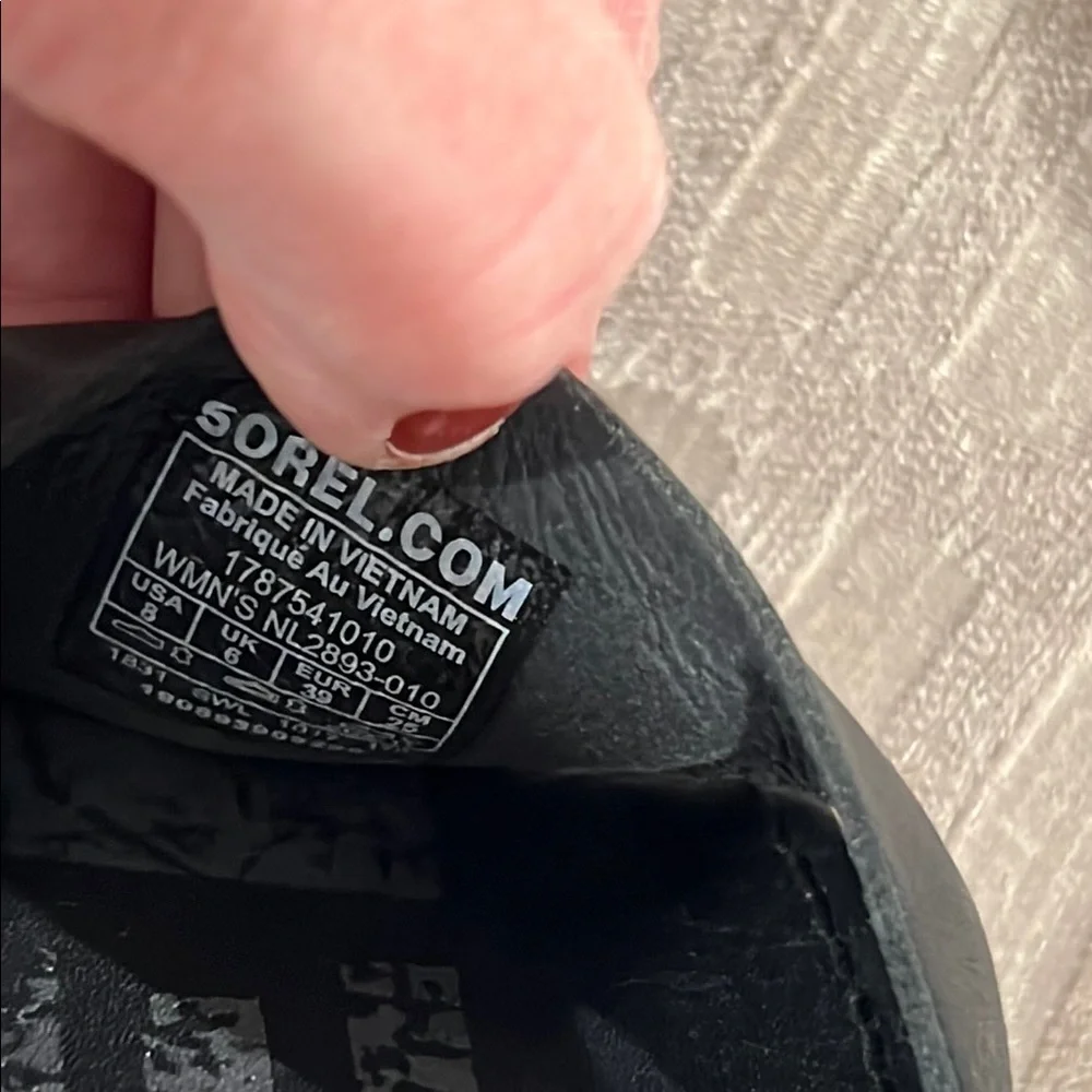 Sorel Black Sporty Ella III Ankle Strap Flat Sandals with Cushioned Footbed - Picture 8 of 10